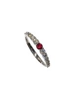 Anello Giorgio Visconti Donna RUBINO in Oro bianco Diamante 0.42 Ct GV AB16384R - GV AB16384R